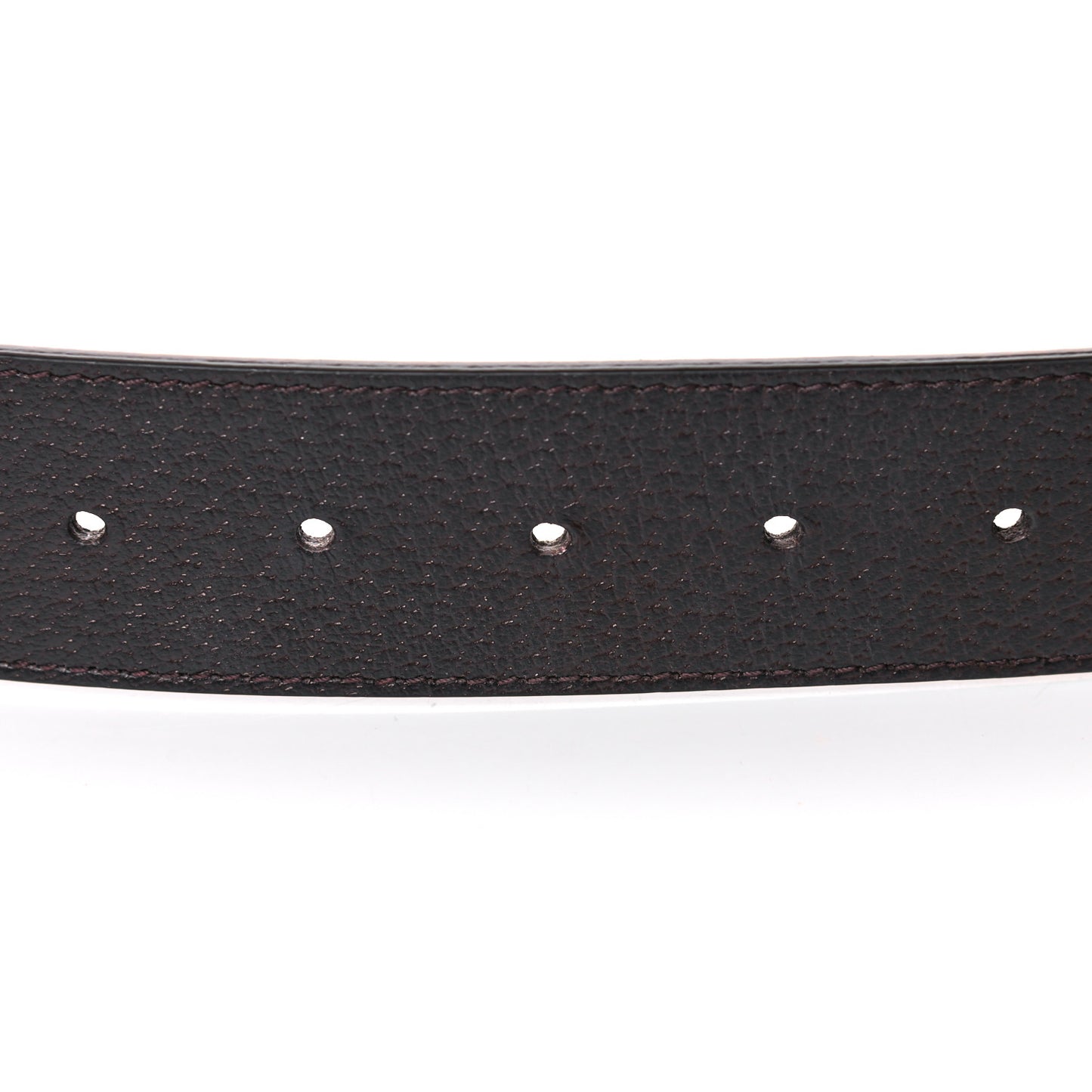 Textured Dollar Calfskin Double G 40mm Belt 90 36 Dark Cocoa