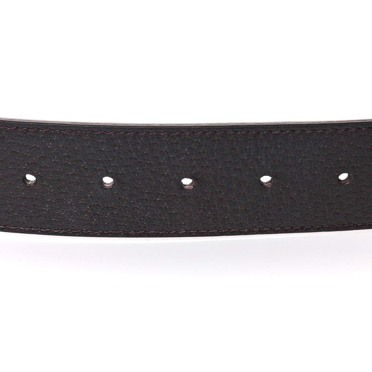 Gucci Textured Dollar Calfskin Double G 40mm Belt 90 36 Dark Cocoa 6 of 7