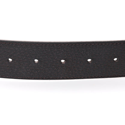 Gucci Textured Dollar Calfskin Double G 40mm Belt 90 36 Dark Cocoa 6 of 7