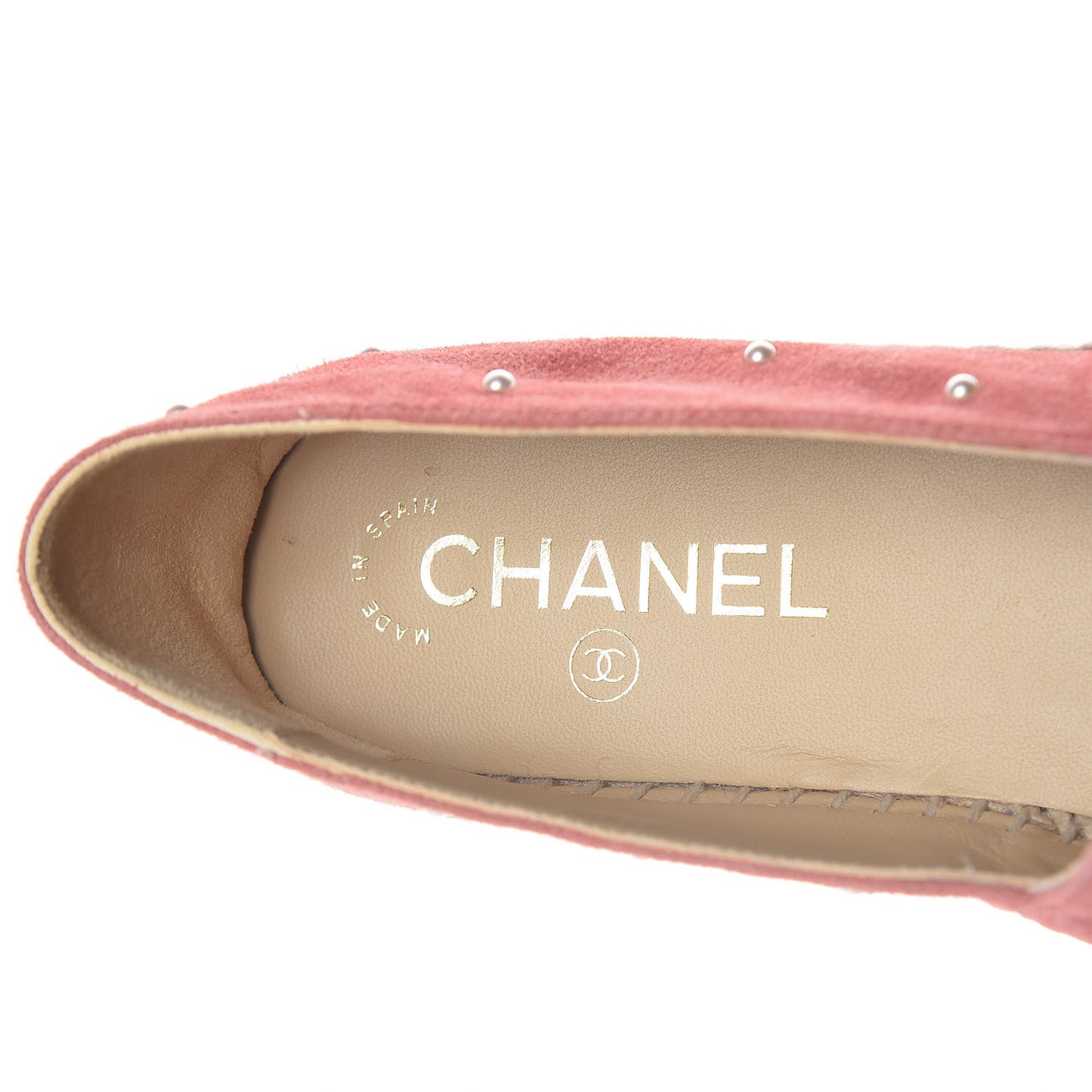 Suede Pearl CC Espadrilles 39 Pink