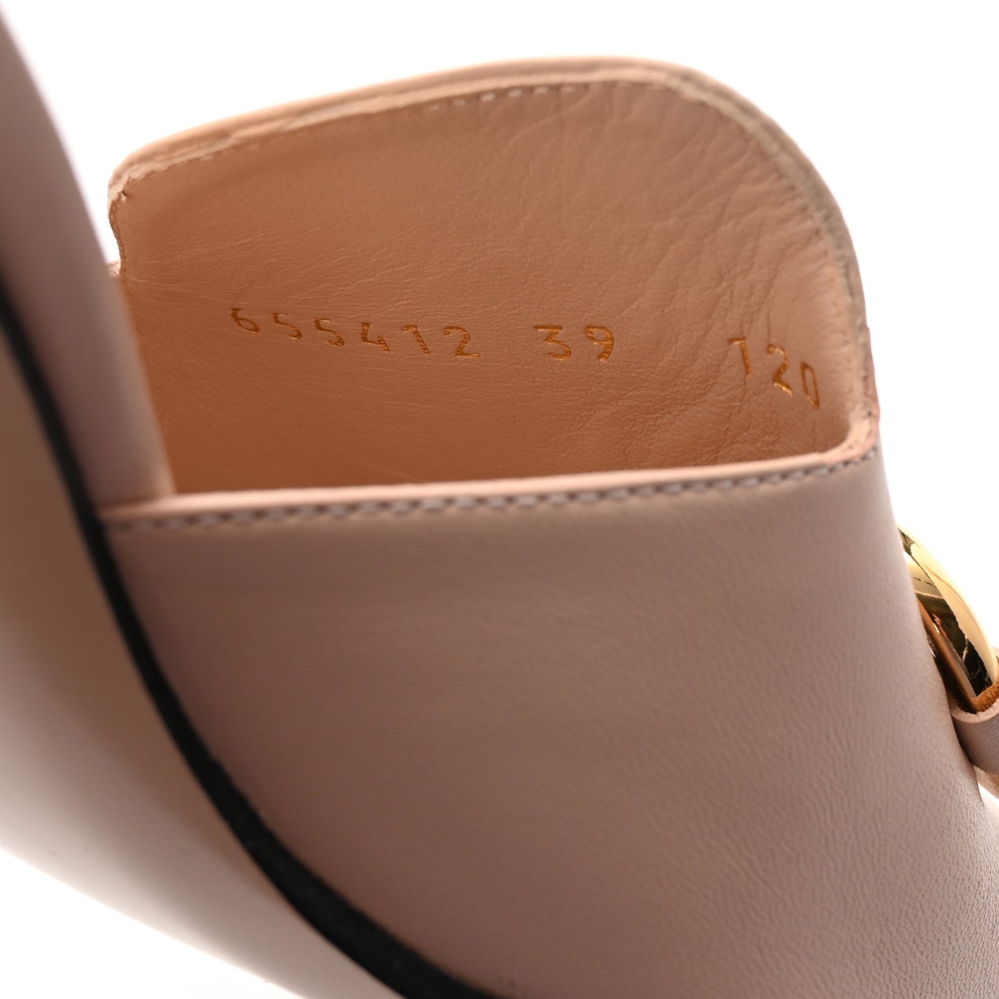 Nappa Horsebit 75mm Slide Sandals 37 Skin Rose