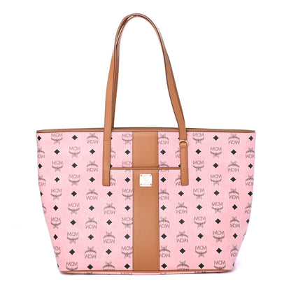 MCM Visetos Medium Anya Shopper Tote Soft Pink 1 of 4