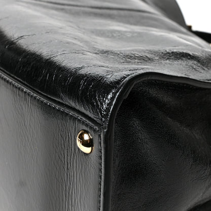 Fendi Patent Mink Fur Large Peekaboo X-Lite Black 11 of 13