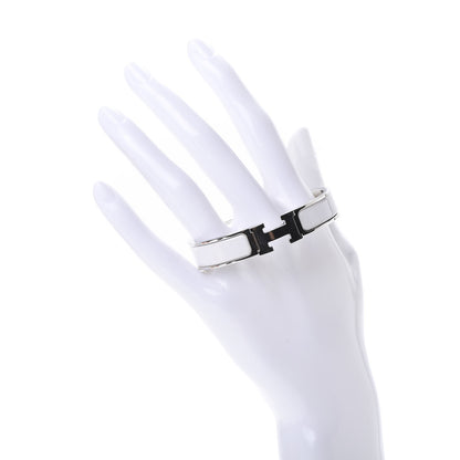 Hermes Enamel Narrow Clic Clac H Bracelet PM White 2 of 6