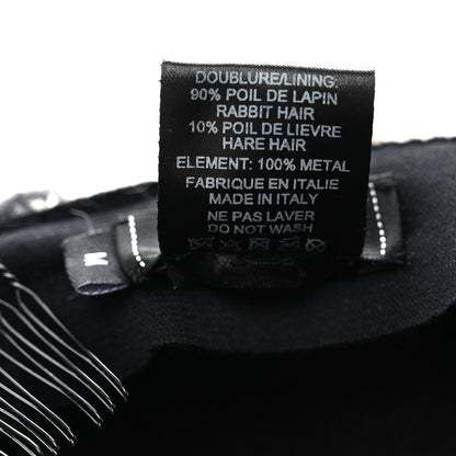 Chanel Tweed Hat M Ivory Black Grey 9 of 9