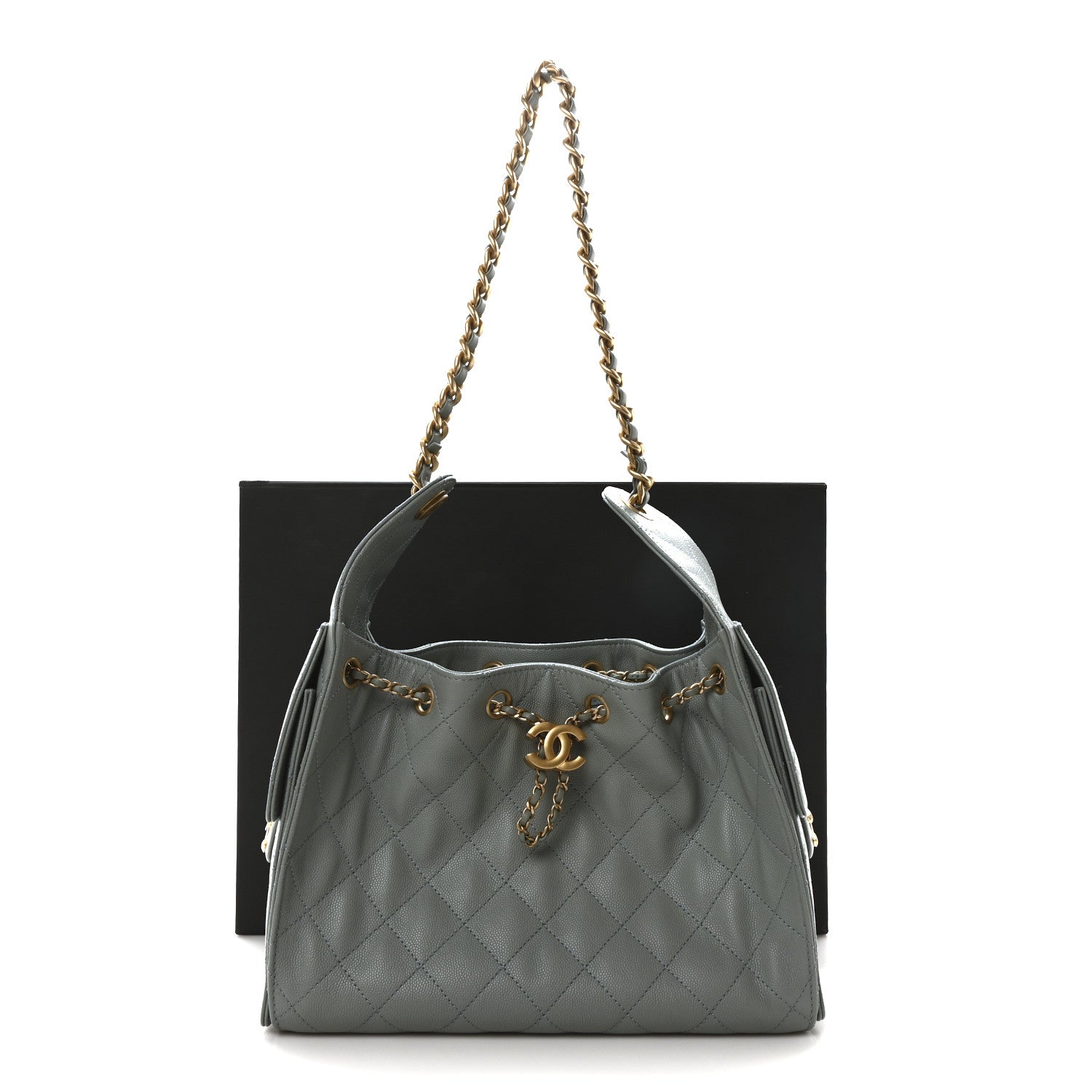 Chanel Caviar Quilted Small Chanel 25 Handbag Light Green 11 of 11
