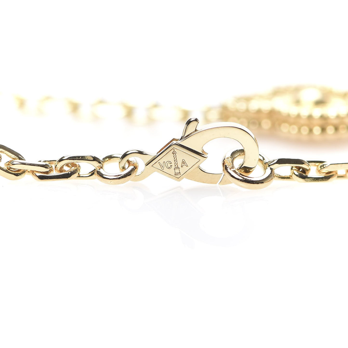 18K Yellow Gold 10 Motifs Vintage Alhambra Necklace