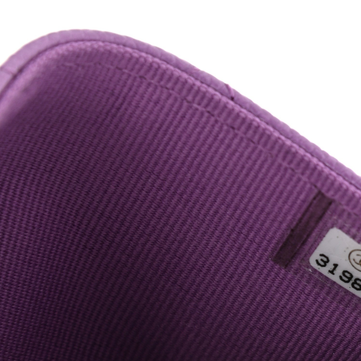 Chanel Caviar Quilted Flap Card Holder Wallet Purple 8 of 9