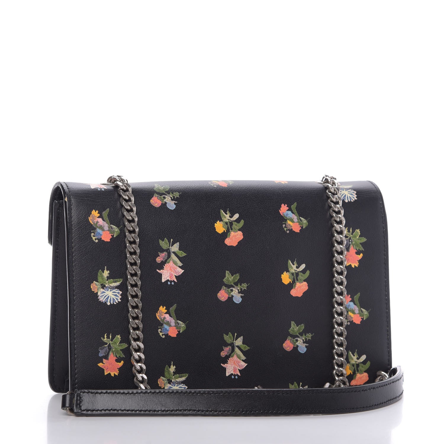 Saint Laurent Calfskin Prairie Flower Printed Mini Betty Black 3 of 12