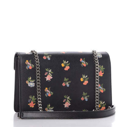 Saint Laurent Calfskin Prairie Flower Printed Mini Betty Black 3 of 12