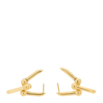Tiffany 18K Yellow Gold Medium HardWear Link Earrings 3 of 5