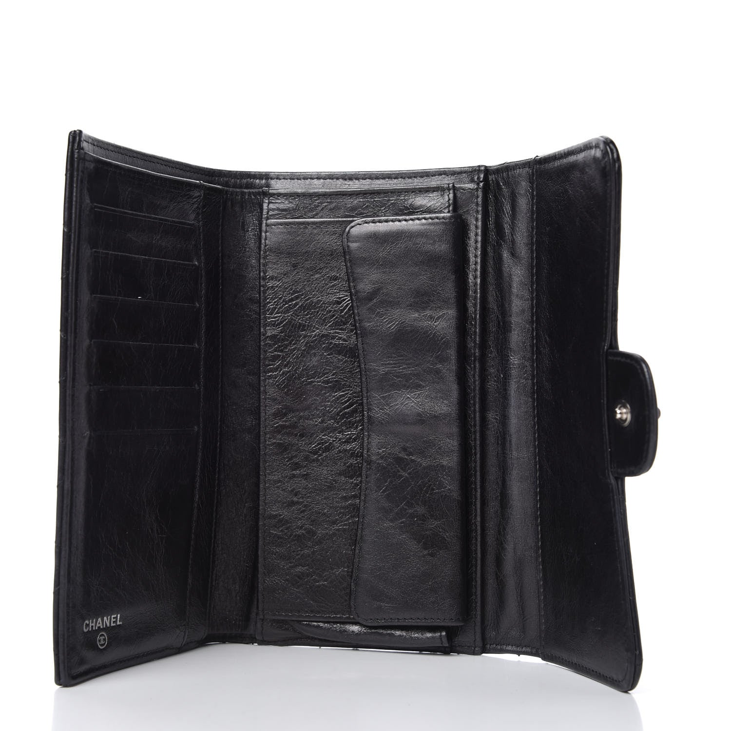 Chanel Metallic Aged Calfskin Quilted Reissue Long Flap Wallet So Black 5 of 11