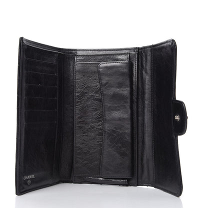 Chanel Metallic Aged Calfskin Quilted Reissue Long Flap Wallet So Black 5 of 11