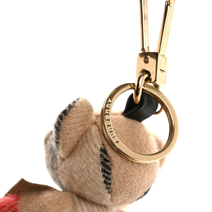 Burberry Cashmere Vintage Check Thomas Bear Bag Charm Antique Yellow 4 of 5