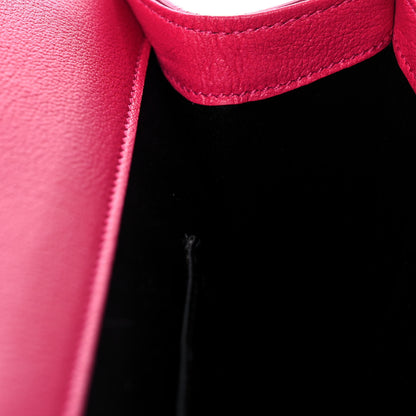 Saint Laurent Calfskin Monogram Large Belle De Jour Clutch Lipstick Fuchsia 12 of 13
