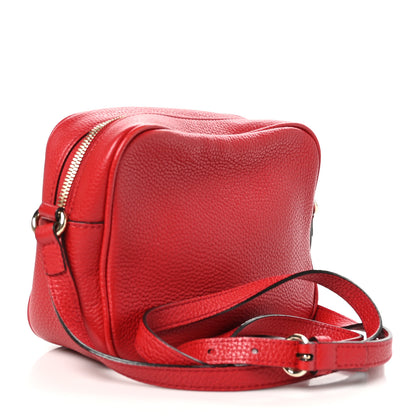 Gucci Pebbled Calfskin Small Soho Disco Bag Tabasco Red 3 of 11