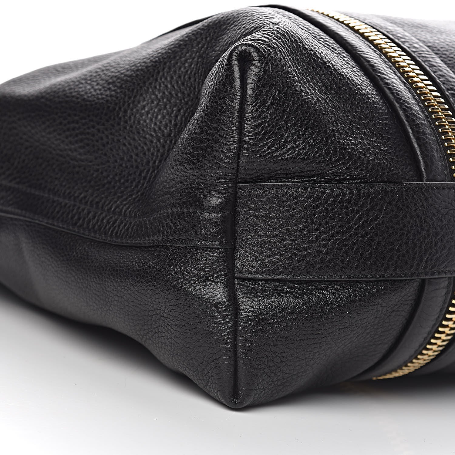 Tom Ford Pebbled Calfskin Medium Amber Zip Tote Black 7 of 9