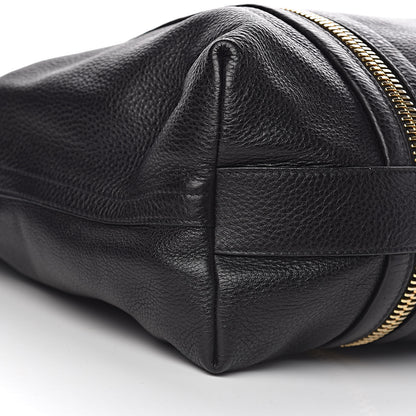 Tom Ford Pebbled Calfskin Medium Amber Zip Tote Black 7 of 9