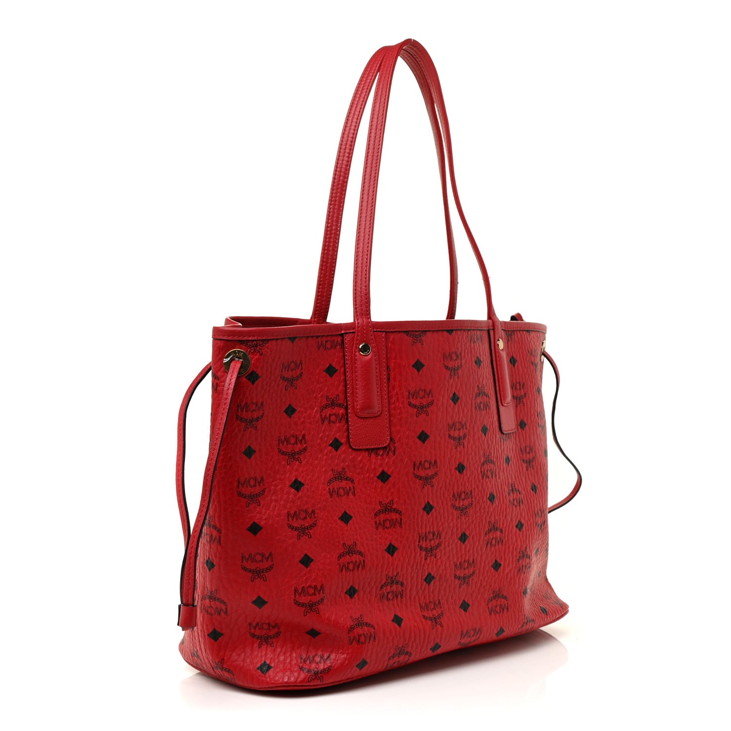 Visetos Medium Liz Reversible Shopper Tote Ruby Red