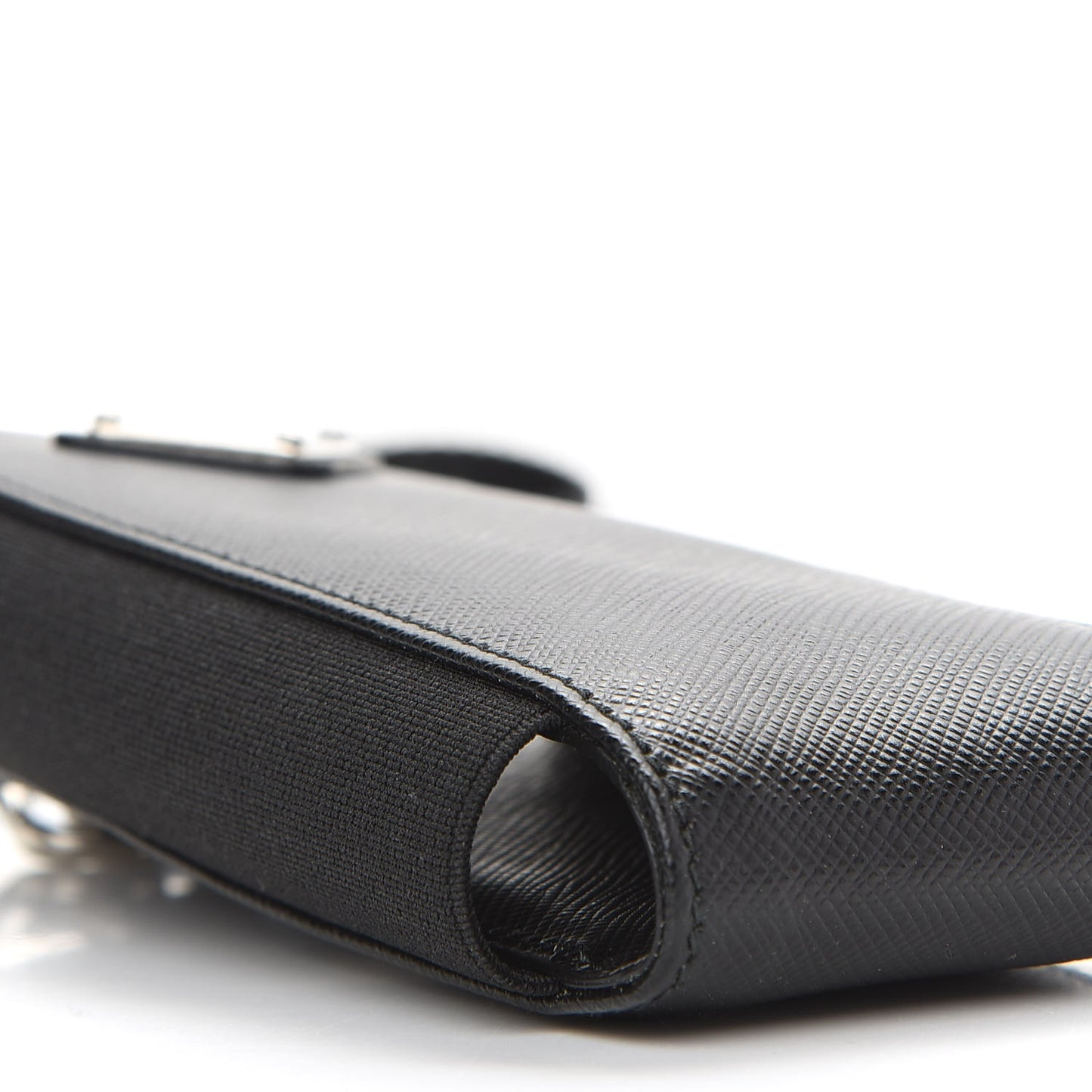 Saffiano Phone Case Pouch Black