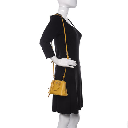 Prada Saffiano Lux Mini Promenade Tote Yellow 2 of 9