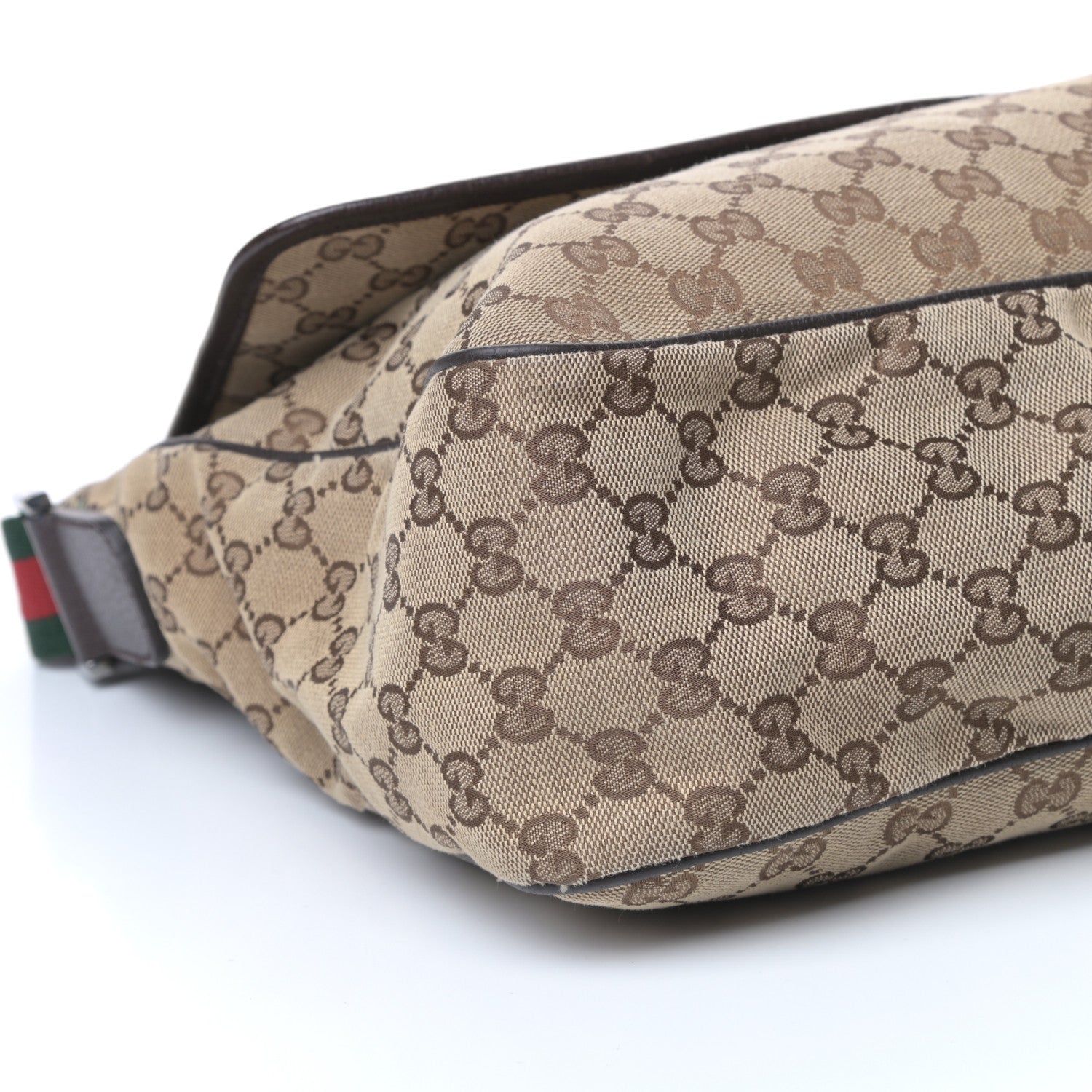 Gucci Monogram Web Medium Flap Messenger Beige Dark Brown 8 of 9