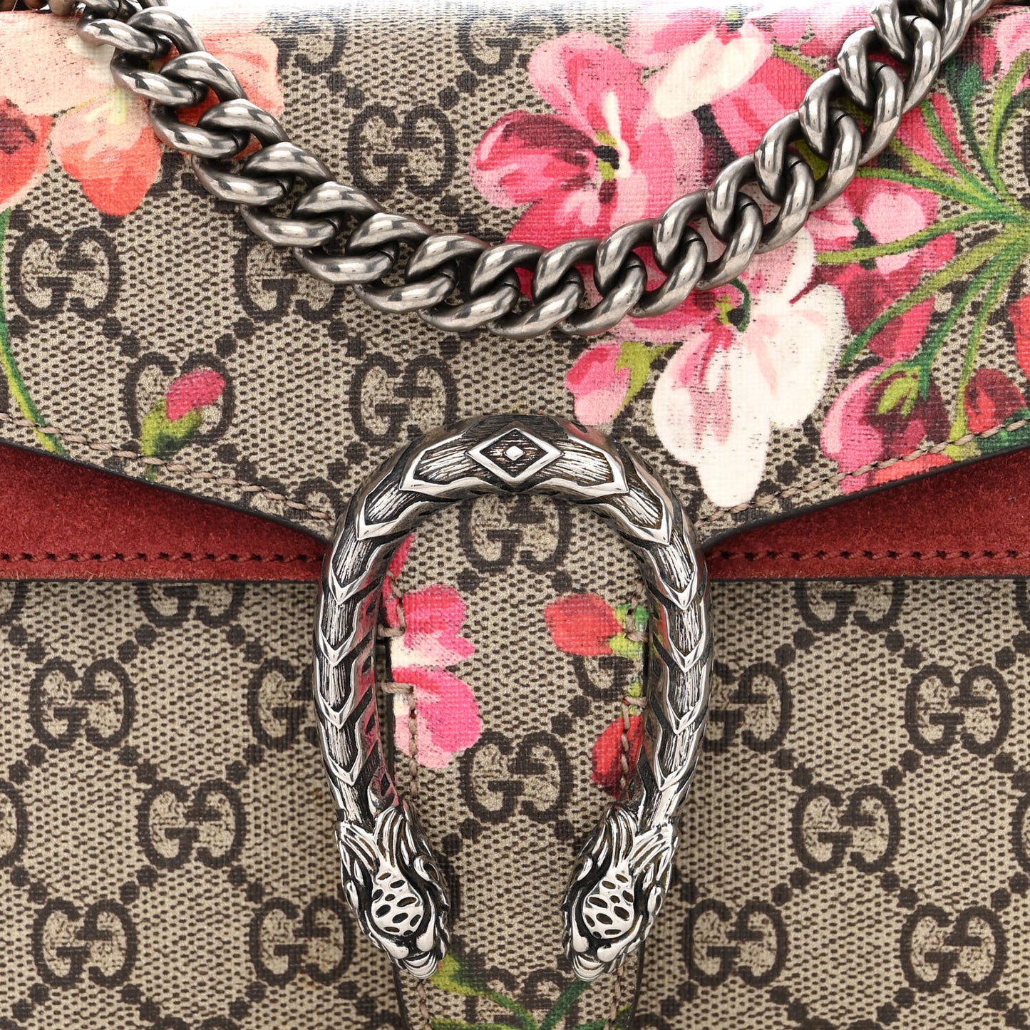 GG Supreme Monogram Blooms Mini Dionysus Shoulder Bag Beige Multicolor Dry Rose