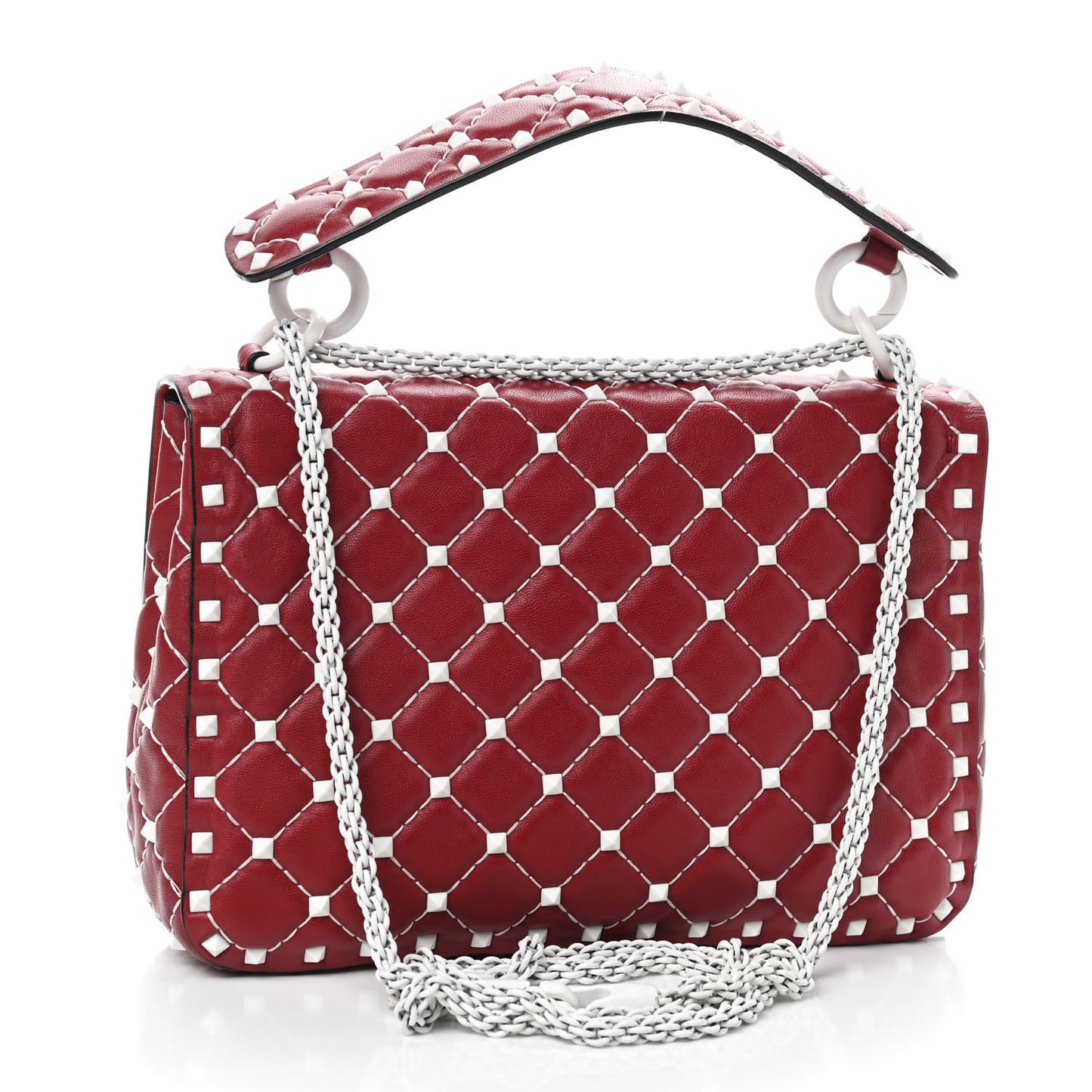 Lambskin Medium Free Rockstud Spike Shoulder Bag Rosso Valentino