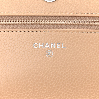 Chanel Caviar Quilted Wallet on Chain WOC Beige Clair 6 of 11