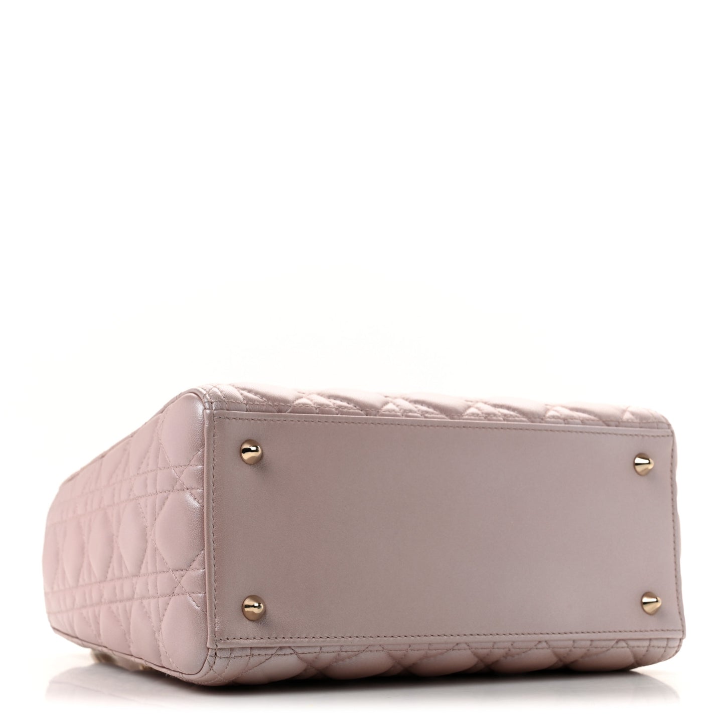 Pearly Lambskin Cannage Medium Lady Dior Lotus