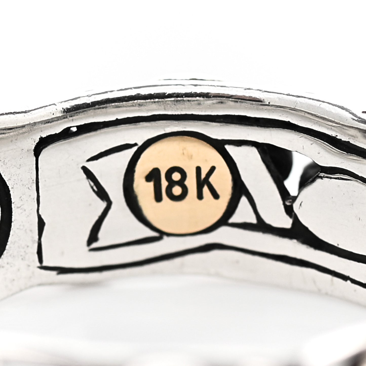 Sterling Silver 18K Yellow Gold Jaisalmer Dot Band Ring 55 7.25