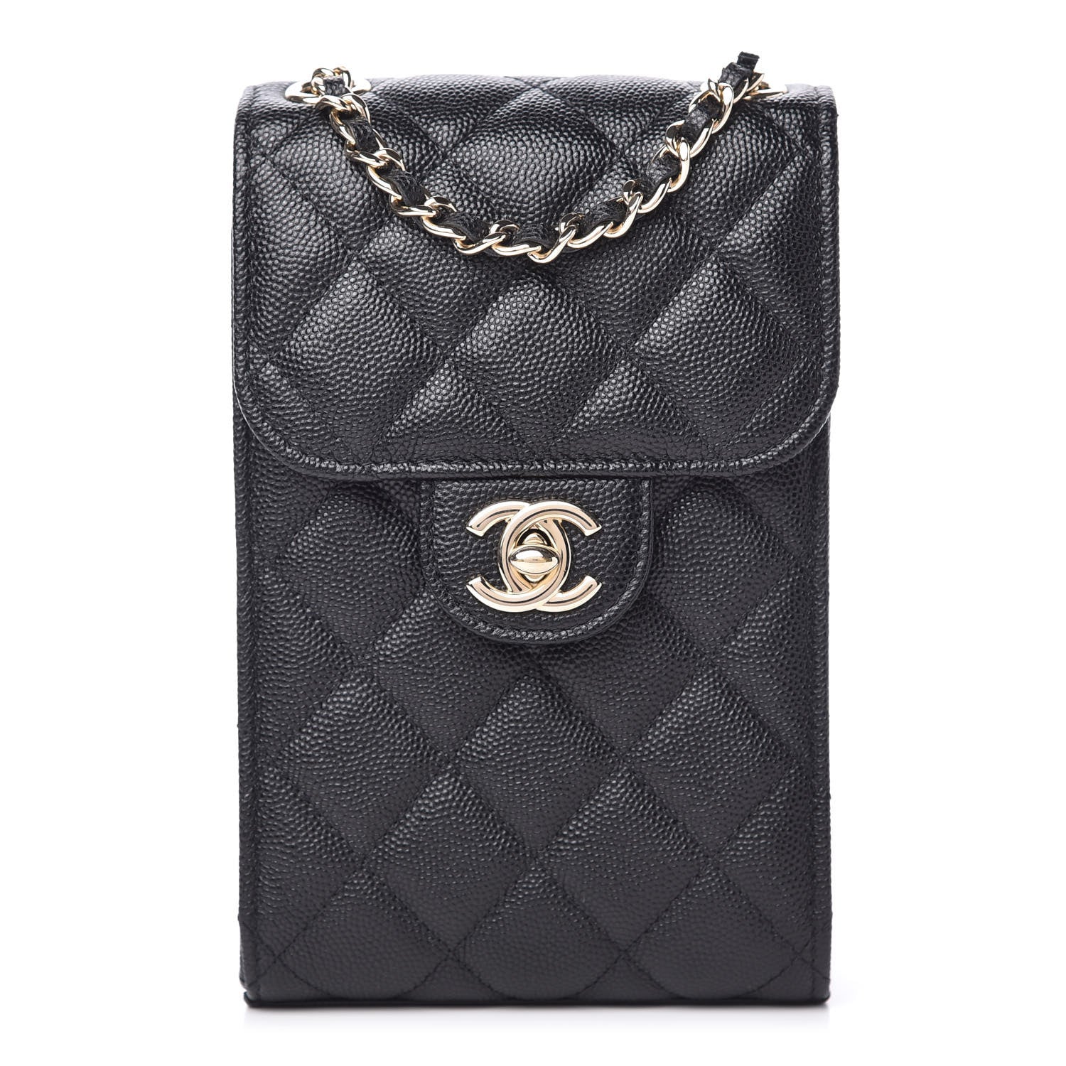 Chanel Caviar Quilted Classic Phone Holder Black 1 of 10