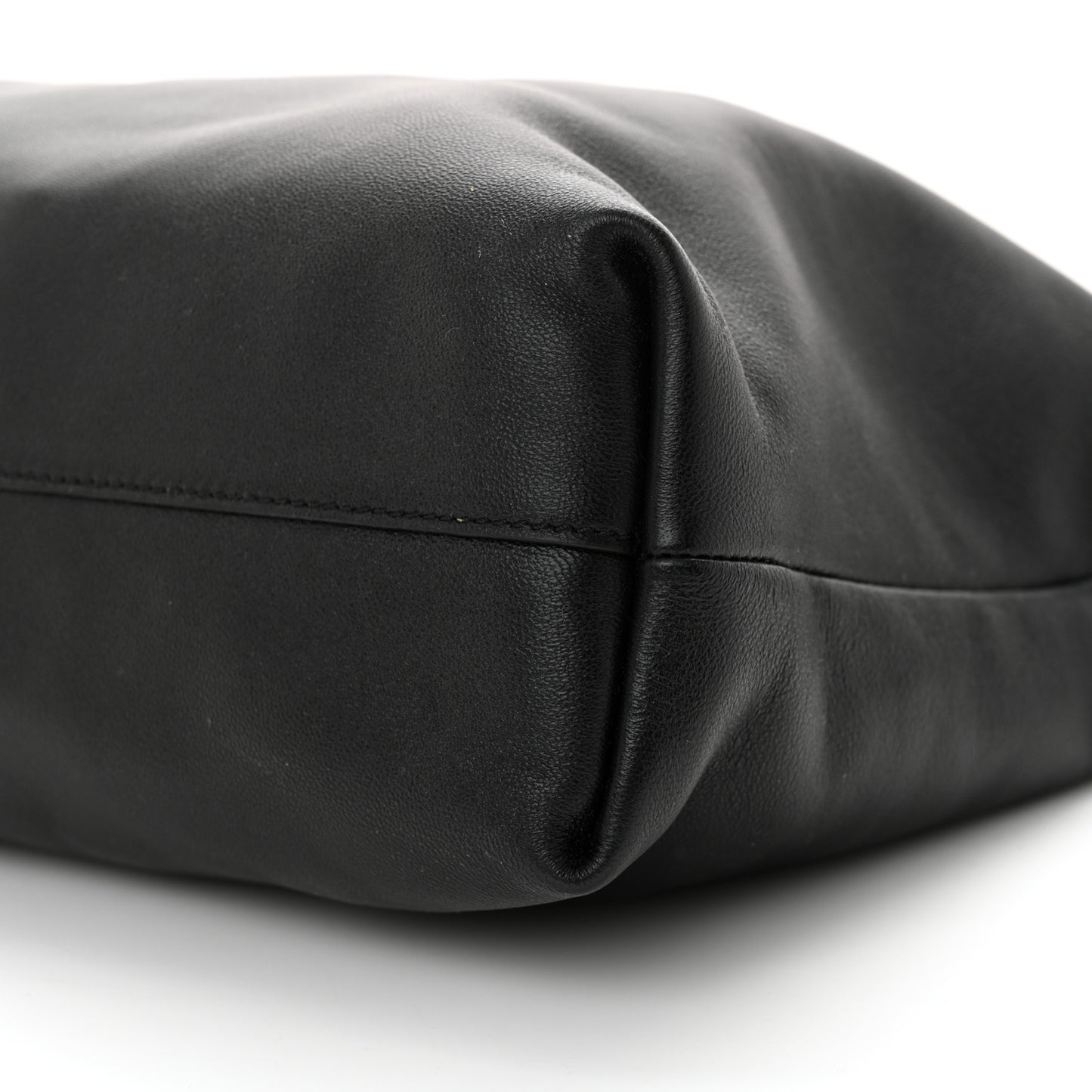 Mellow Nappa Donut Chain Large Flamenco Knot Clutch Black