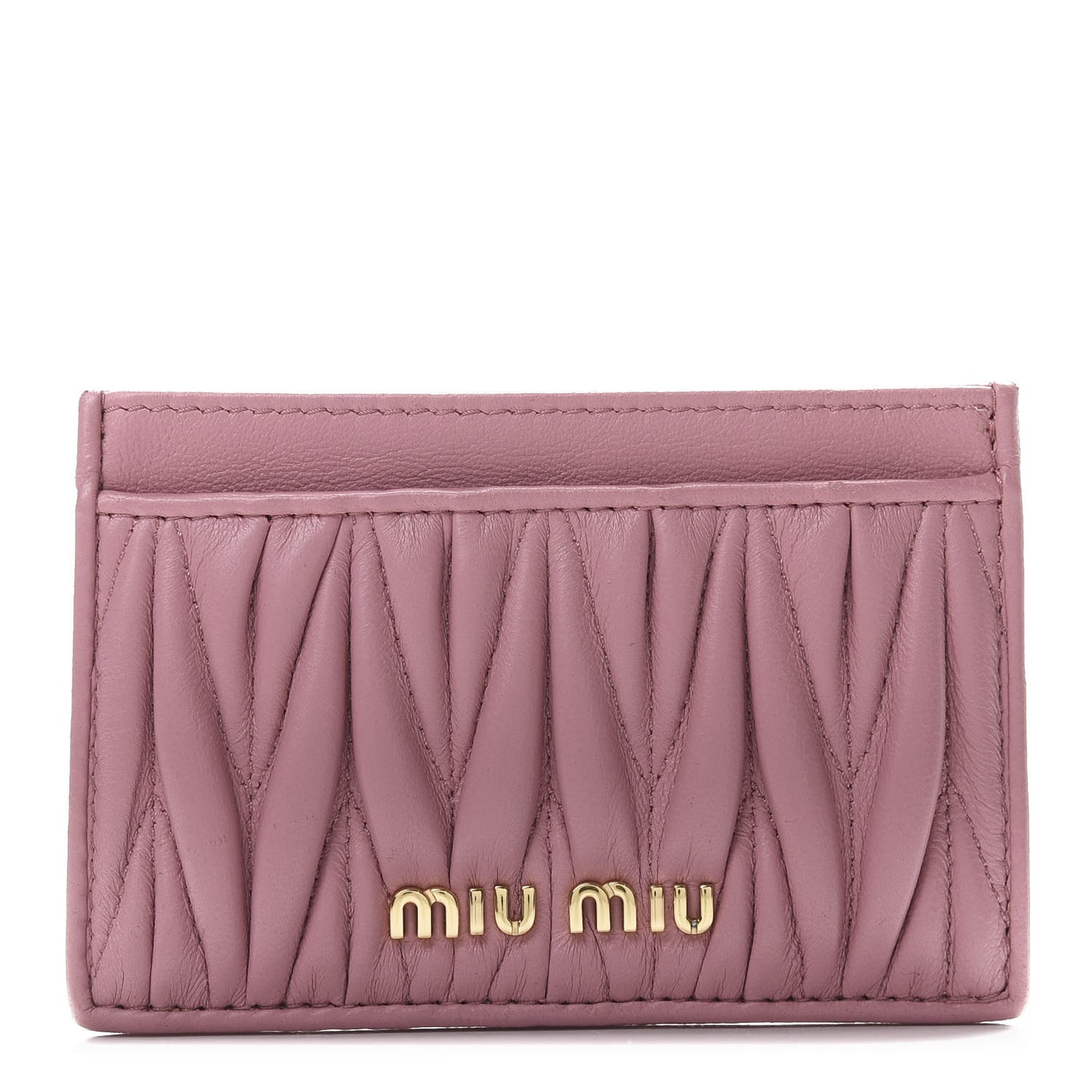 Nappa Matelasse Card Holder Rosa