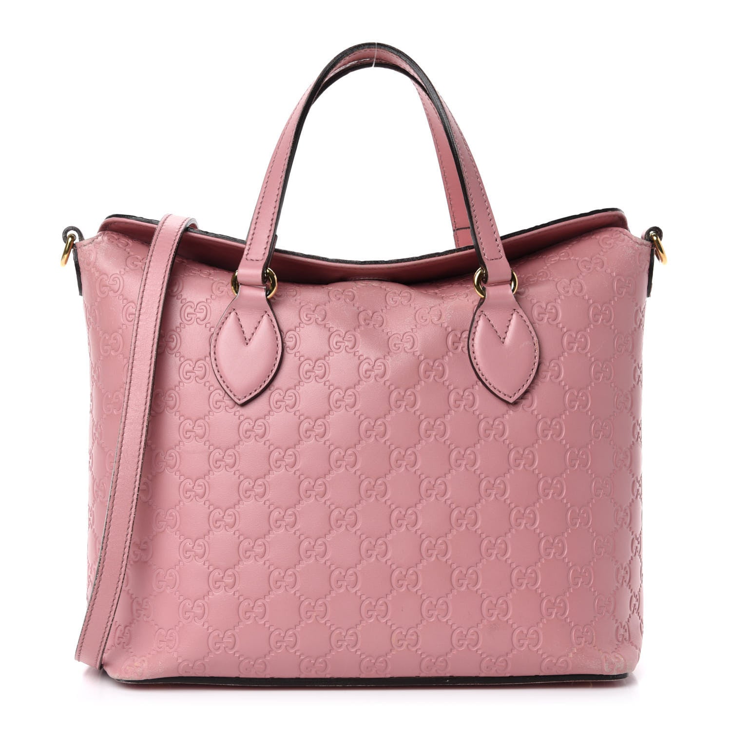 Gucci Guccissima Signature Linea A Foldover Tote Rose Baby Candy 1 of 18