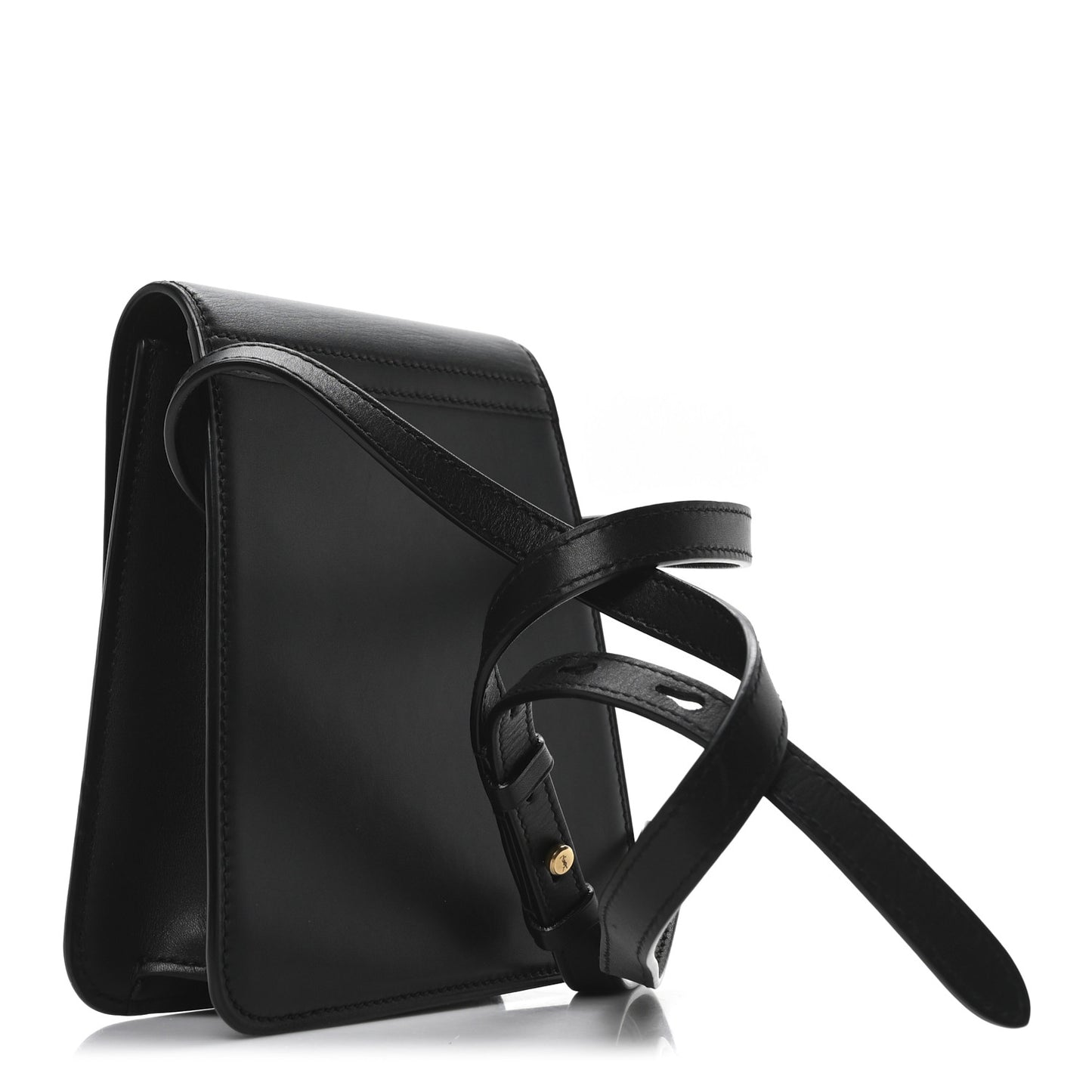 Smooth Calfskin North South Kaia Satchel Black