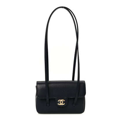 Chanel Shiny Caviar Mini Preppy Coco Shoulder Bag Dark Blue 1 of 10