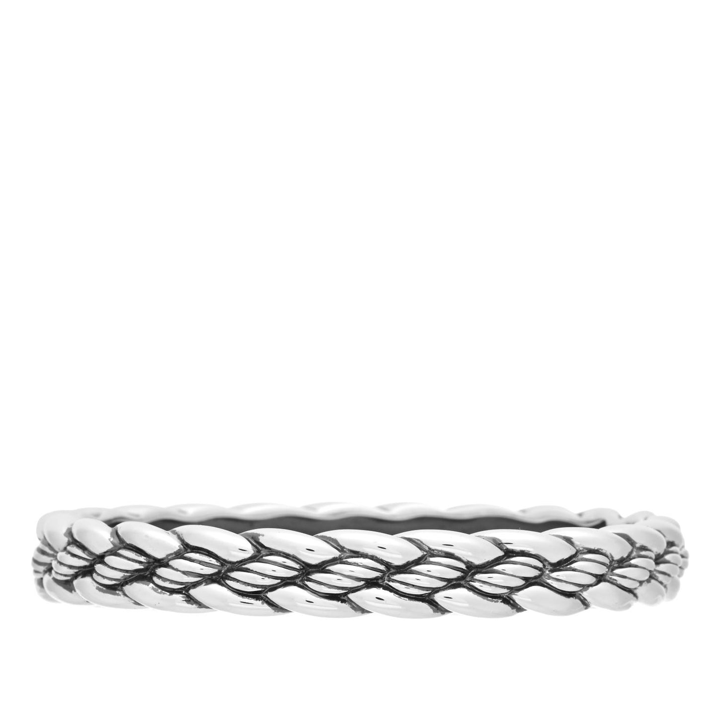 Sterling Silver Woven Cable Hinge Bracelet