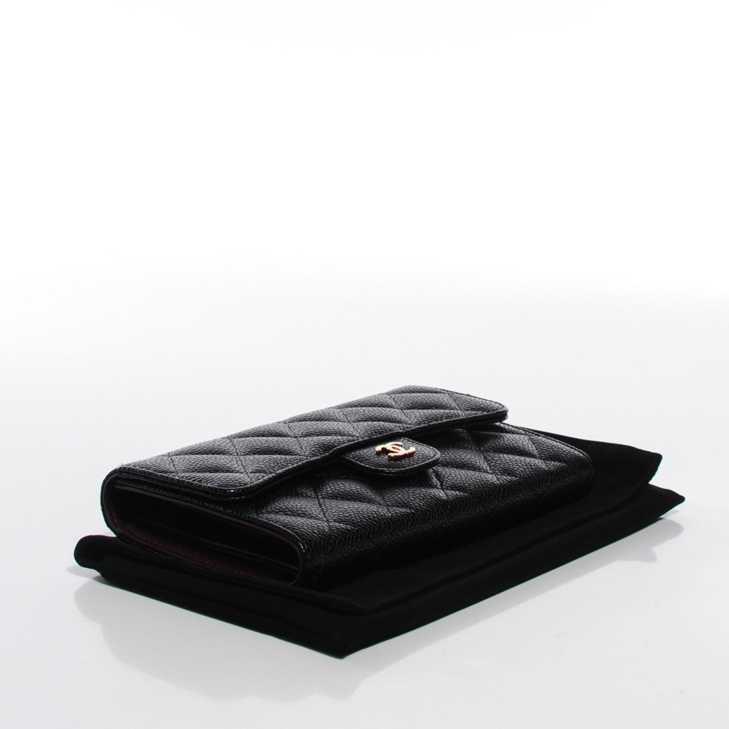 Chanel Caviar Quilted Large Flap Wallet Black 4 of 9