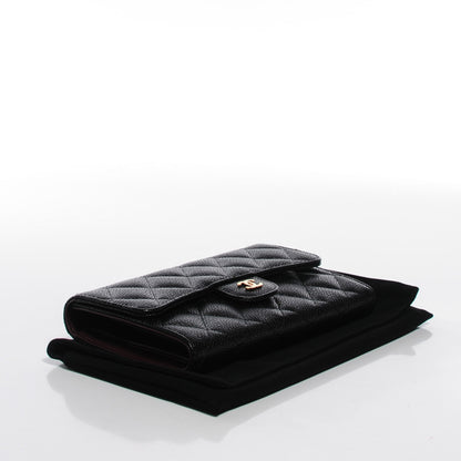 Chanel Caviar Quilted Large Flap Wallet Black 4 of 9