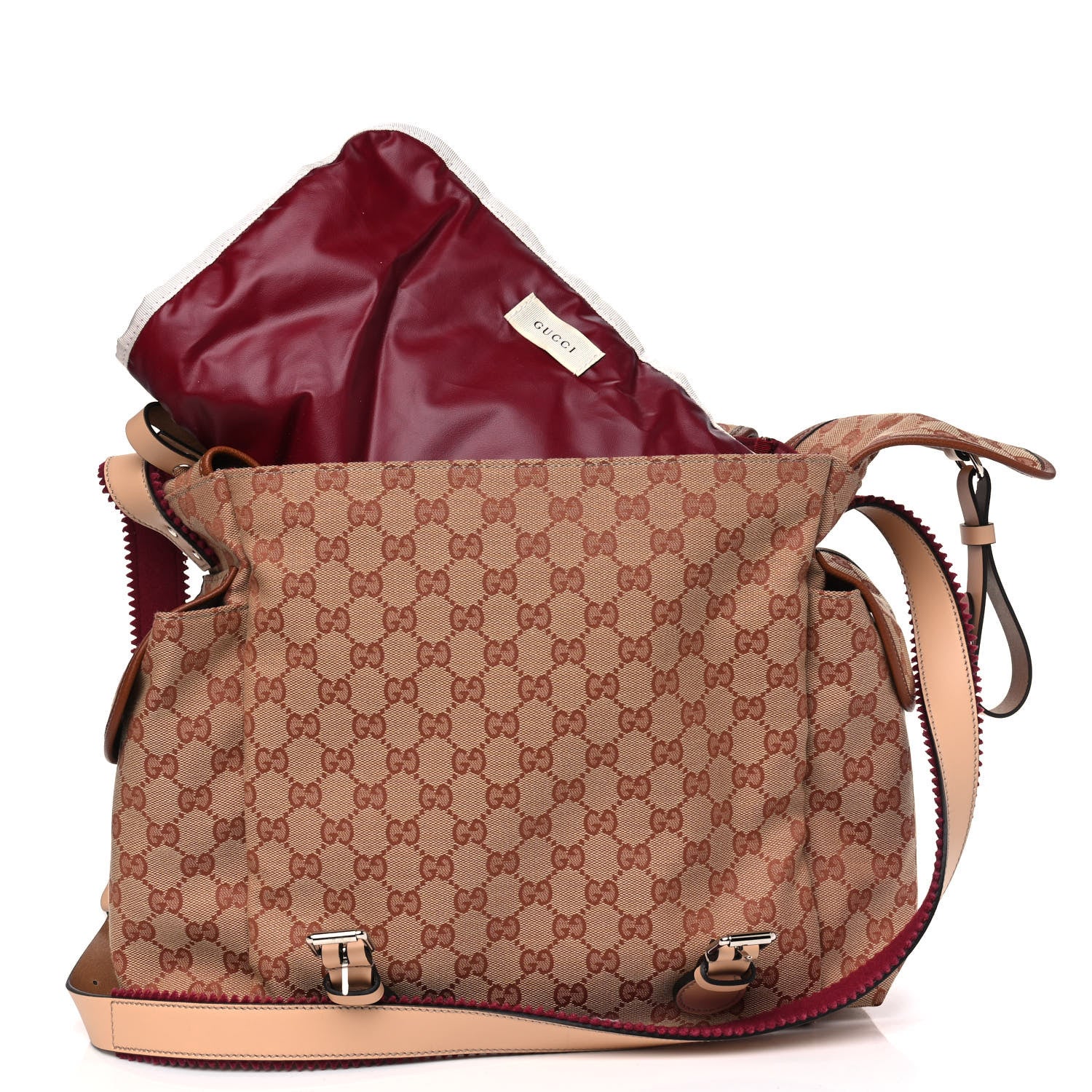 Gucci GG Monogram Diaper Bag Beige Ruggine Natural Antique Rose 5 of 6
