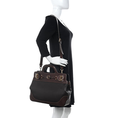 Salvatore Ferragamo Calfskin The W Bag Fondente 2 of 11
