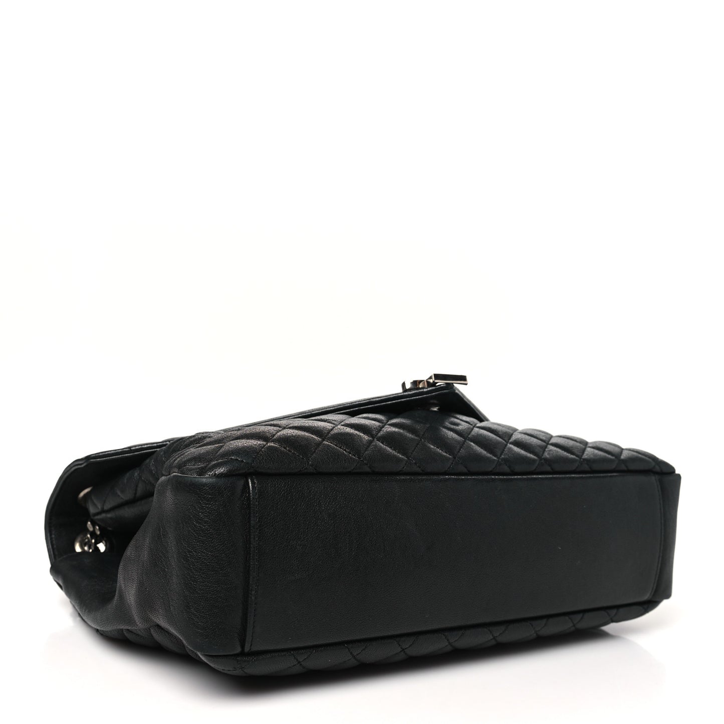 Calfskin Mixed Matelasse Triquilt Large Monogram Satchel Black
