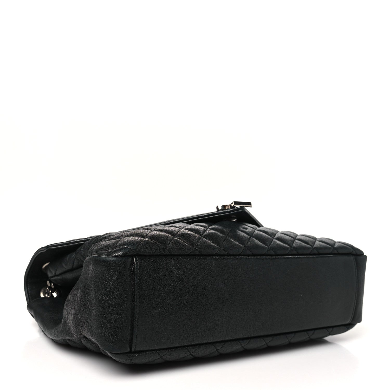 Saint Laurent Calfskin Mixed Matelasse Triquilt Large Monogram Satchel Black 4 of 10