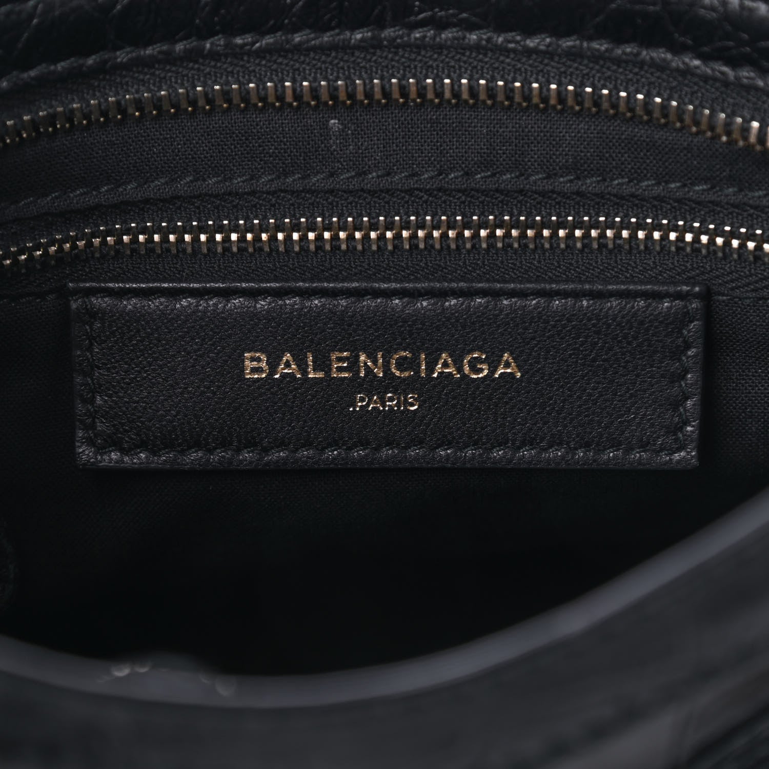 Balenciaga Calfskin Crocodile Embossed Giant 12 Gold Hardware Mini City Black 5 of 8