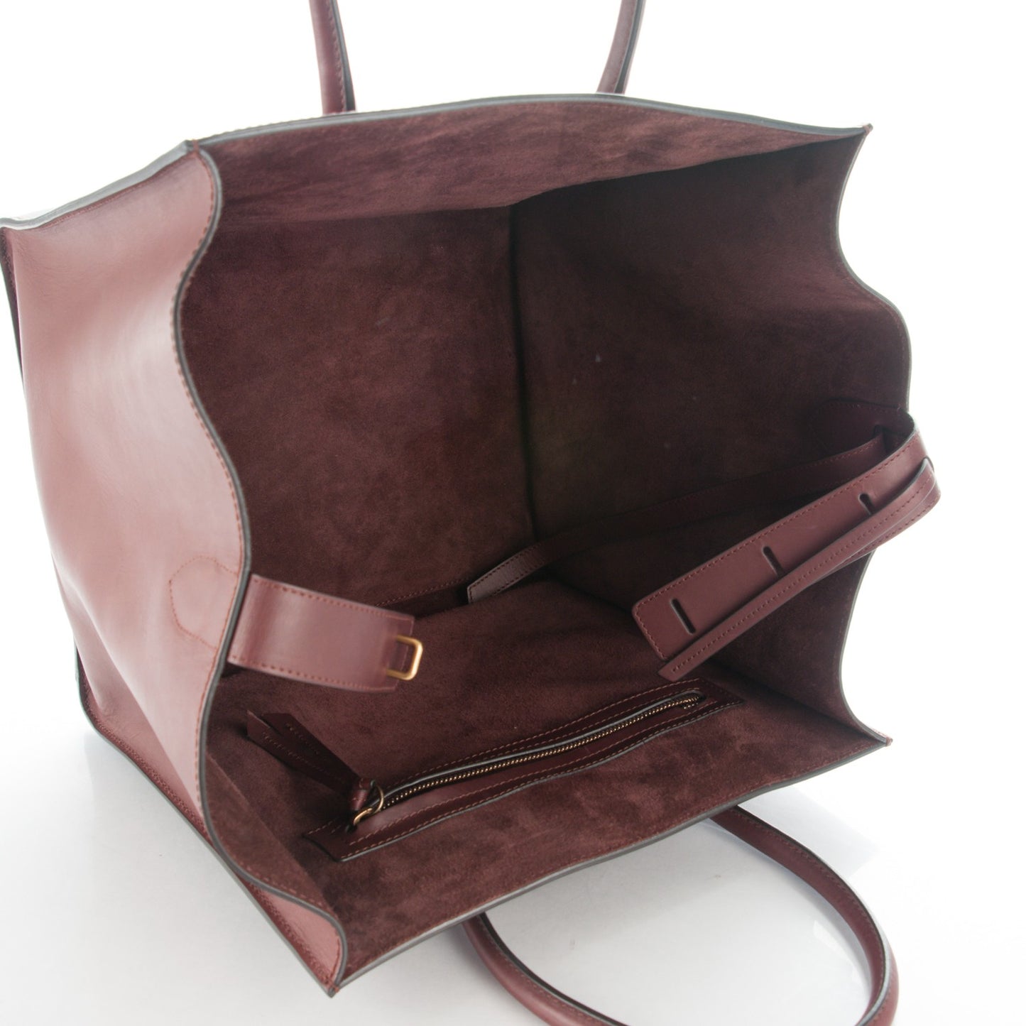 Natural Calfskin Medium Phantom Luggage Burgundy