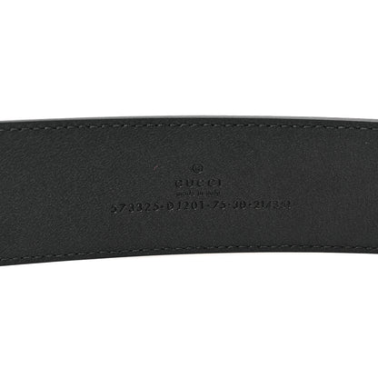 Gucci Textured Dollar Calfskin 40mm Belt 75 30 Black 3 of 4