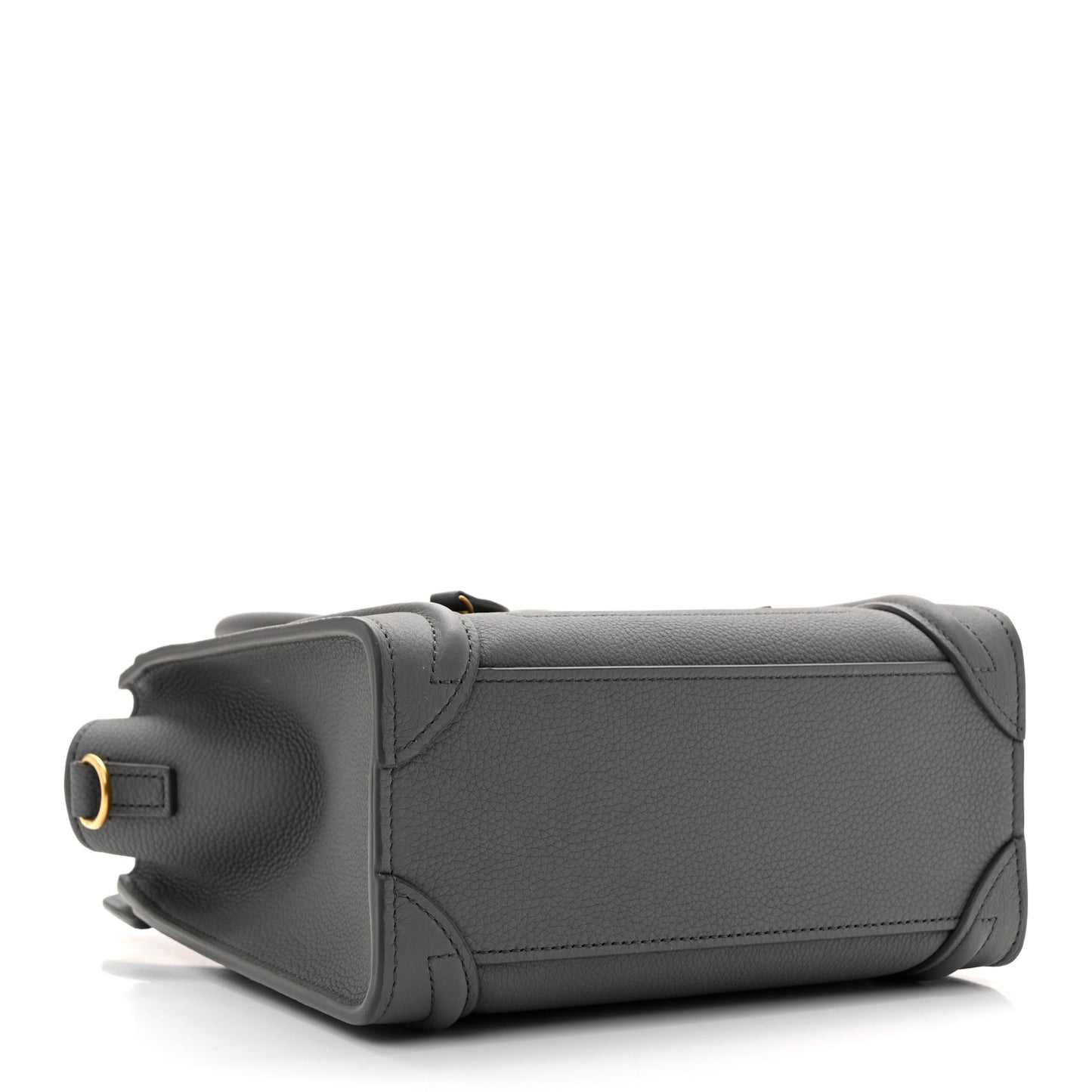 Drummed Calfskin Nano Luggage Kohl