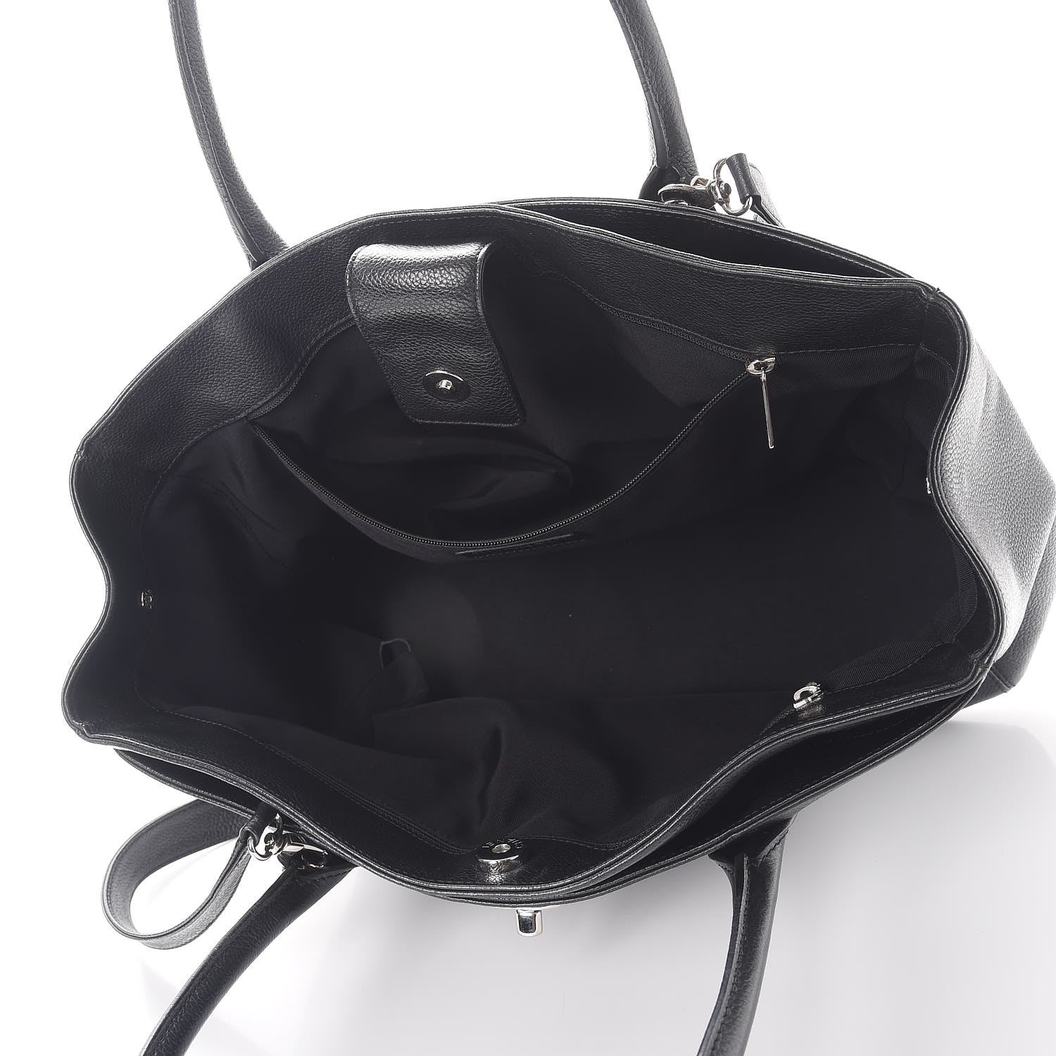 Chanel Calfskin Cerf Executive Shopper Tote Black 6 of 11