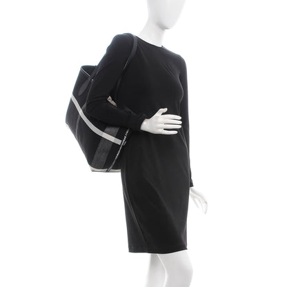 Burberry Coated Canvas Medium Reversible Doodle Tote Black 2 of 8